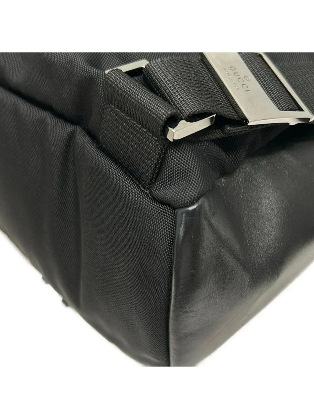Gucci Backpack Black Drawstring Leather